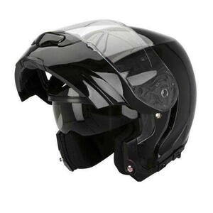 SCORPION EXO-3000 Moto přilba výklopná černá lesklá helma na motorku X