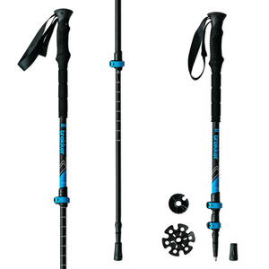 Skialpové a trekingové palice HIGH COLORADO Trekker Blue 105-140 cm Čierno-modrá Nastavite