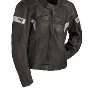 SQ VEGAS pánská kožená bunda na motorku, černá 58