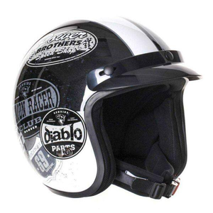 Stealth HD320 otevřená helma černobílá, přilba na motorku M