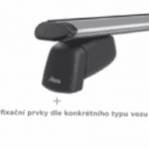 Střešní nosič Atera - VW Transporter T5 bez hagusů, r.v. 4/2003-8/2015, 3. přídavný příční