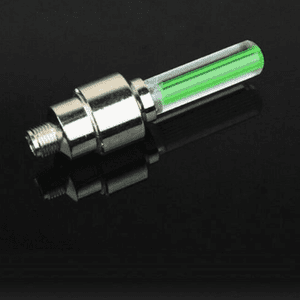 Svítící LED čepičky ventilků zelené 2ks