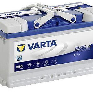 Varta Blue Dynamic (EFB) 12V 80Ah 800A 500 800 080, N80  nabitá autobaterie + Letní náplň 