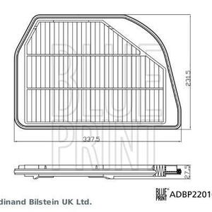 Vzduchový filtr BLUE PRINT ADBP220107