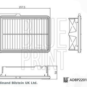 Vzduchový filtr BLUE PRINT ADBP220124