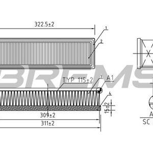 Vzduchový filtr BREMSI FA0113