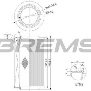 Vzduchový filtr BREMSI FA0115