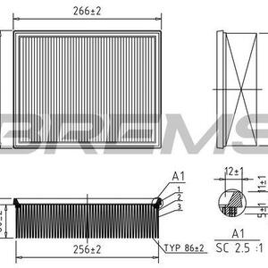 Vzduchový filtr BREMSI FA0119