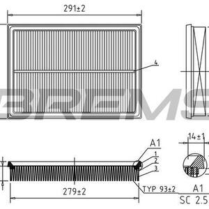Vzduchový filtr BREMSI FA0125
