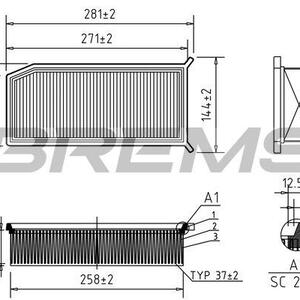 Vzduchový filtr BREMSI FA0208