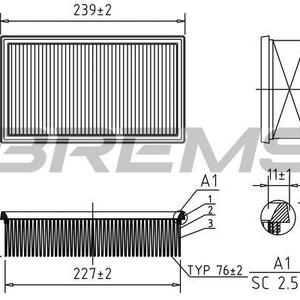 Vzduchový filtr BREMSI FA0528