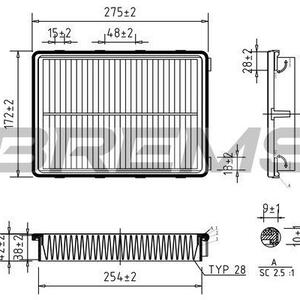 Vzduchový filtr BREMSI FA0550