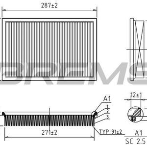 Vzduchový filtr BREMSI FA0573