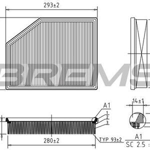Vzduchový filtr BREMSI FA0626