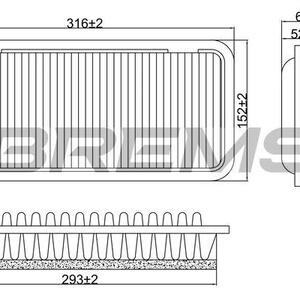 Vzduchový filtr BREMSI FA1029