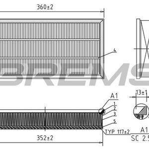 Vzduchový filtr BREMSI FA1066