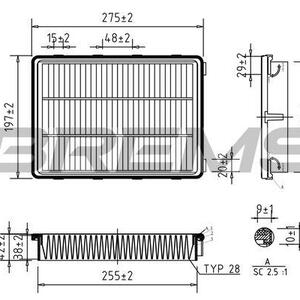 Vzduchový filtr BREMSI FA1078