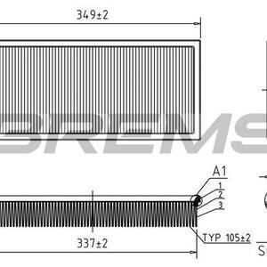 Vzduchový filtr BREMSI FA1084