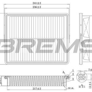 Vzduchový filtr BREMSI FA1090