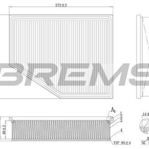 Vzduchový filtr BREMSI FA1098
