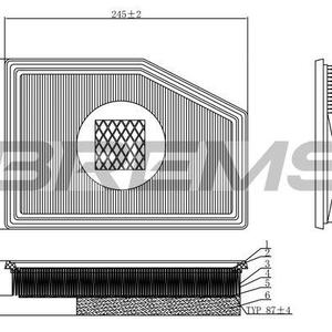 Vzduchový filtr BREMSI FA1117
