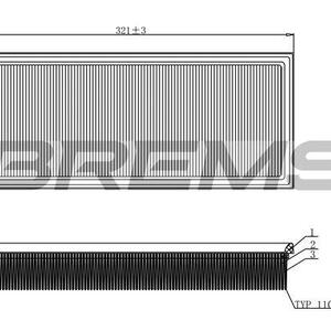 Vzduchový filtr BREMSI FA1122