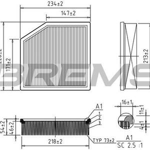 Vzduchový filtr BREMSI FA1128