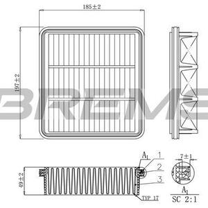 Vzduchový filtr BREMSI FA1150
