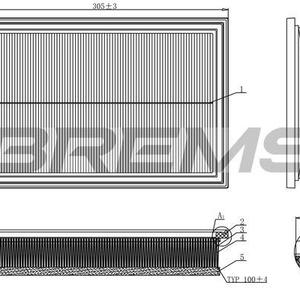 Vzduchový filtr BREMSI FA1158