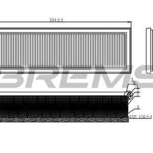 Vzduchový filtr BREMSI FA1160