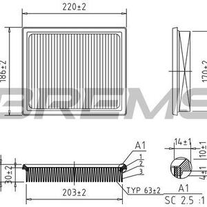 Vzduchový filtr BREMSI FA1165