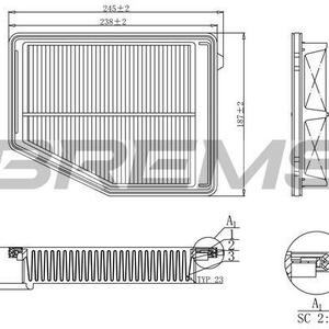Vzduchový filtr BREMSI FA1180