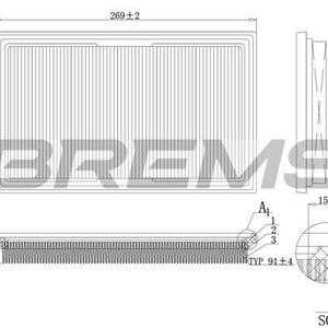 Vzduchový filtr BREMSI FA1203