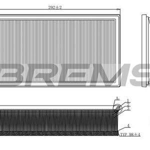 Vzduchový filtr BREMSI FA1214