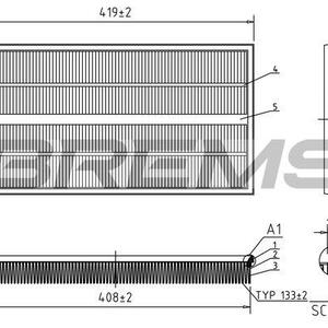 Vzduchový filtr BREMSI FA1245