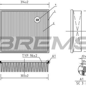 Vzduchový filtr BREMSI FA1252
