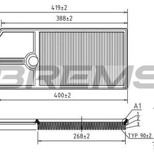 Vzduchový filtr BREMSI FA1258