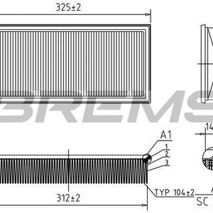 Vzduchový filtr BREMSI FA1264