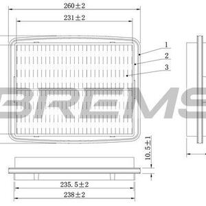 Vzduchový filtr BREMSI FA1602