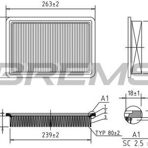 Vzduchový filtr BREMSI FA2290