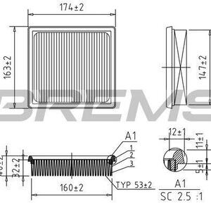 Vzduchový filtr BREMSI FA2344