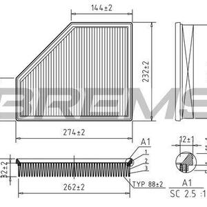 Vzduchový filtr BREMSI FA2395