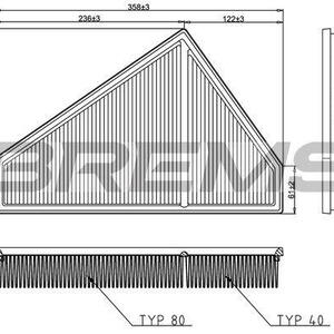 Vzduchový filtr BREMSI FA2624