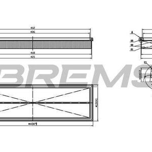 Vzduchový filtr BREMSI FA2886