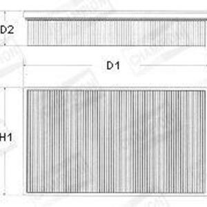 Vzduchový filtr CHAMPION U668/606