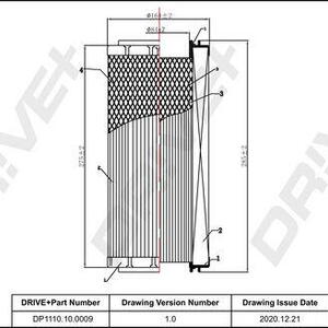 Vzduchový filtr DRIVE DP1110.10.0009