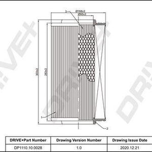 Vzduchový filtr DRIVE DP1110.10.0028