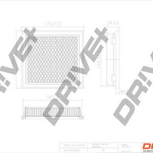 Vzduchový filtr DRIVE DP1110.10.0050