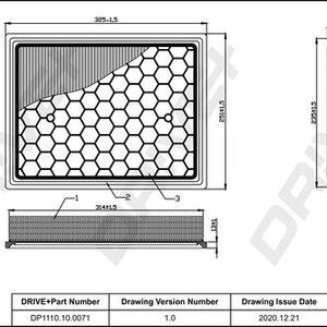 Vzduchový filtr DRIVE DP1110.10.0071