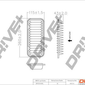 Vzduchový filtr DRIVE DP1110.10.0085